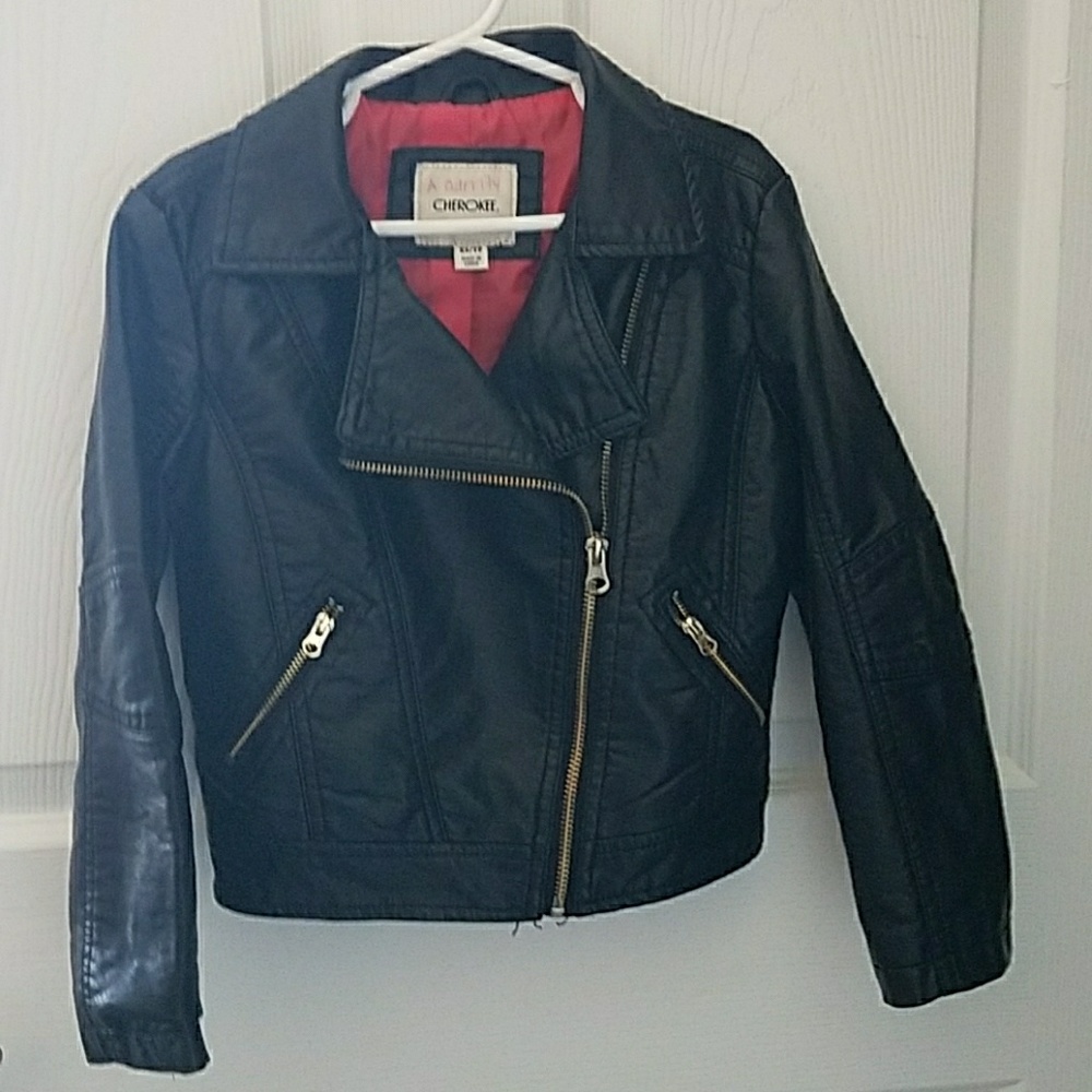 Cherokee brand, girls XS faux leather jacket